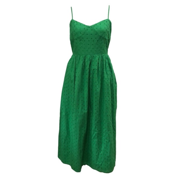 a new day Dresses & Skirts - A new day 100% cotton eyelet lace spaghetti strap midi sundress pockets size L